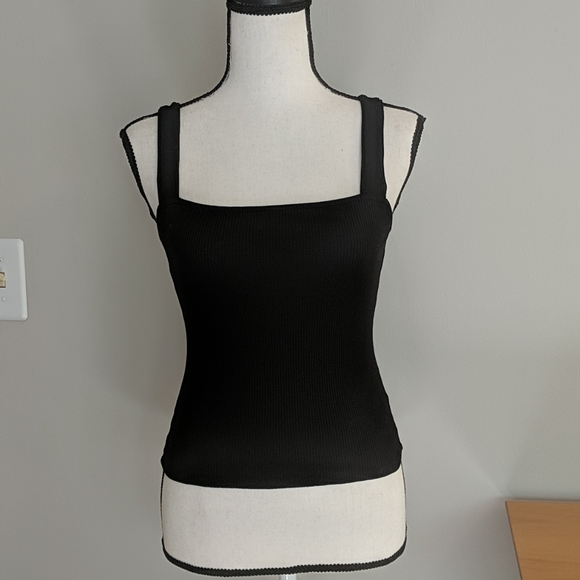 NWOT Express Fitted Ribbed Square Neck Tank - Picture 2 of 6